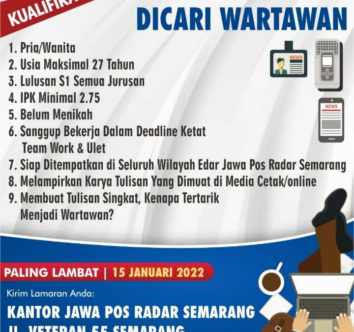 Job Vacancy: Journalist at Radar Semarang