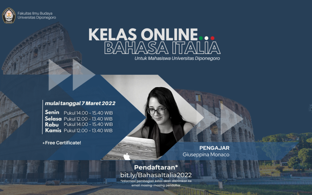 Italian Class for Diponegoro University Students – Academic Year 2021/2022