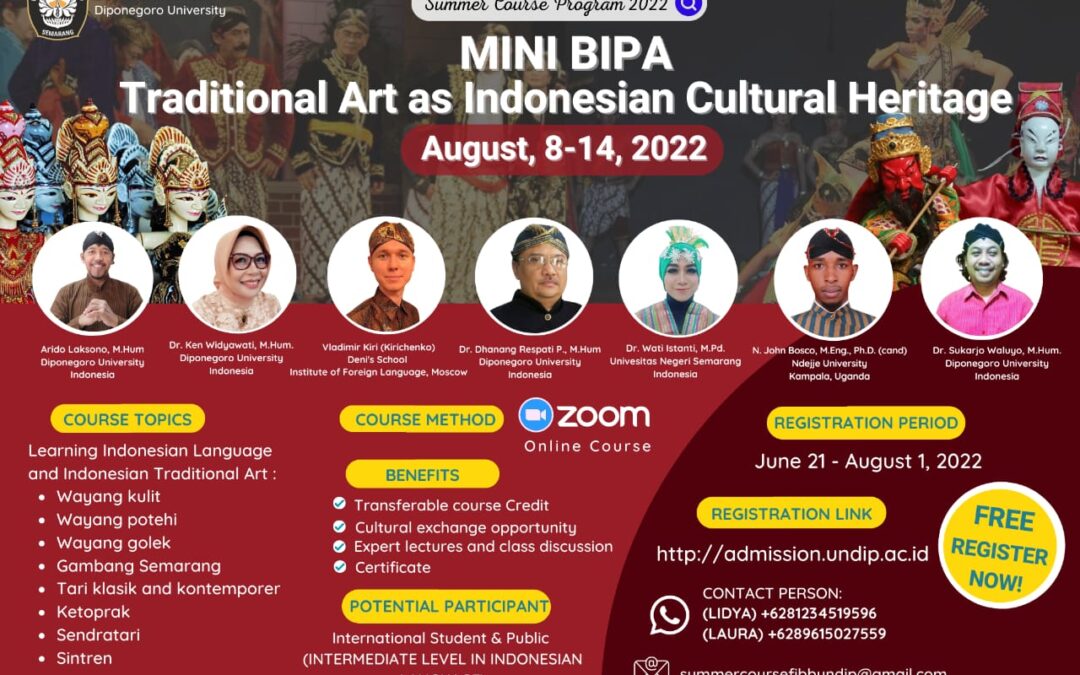 Summer Course “MINI BIPA: Traditional Art as Indonesian Cultural Heritage”