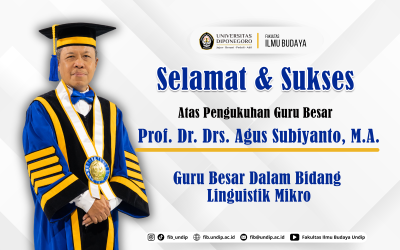 Pengukuhan Guru Besar Prof Dr Drs Agus Subiyanto MA