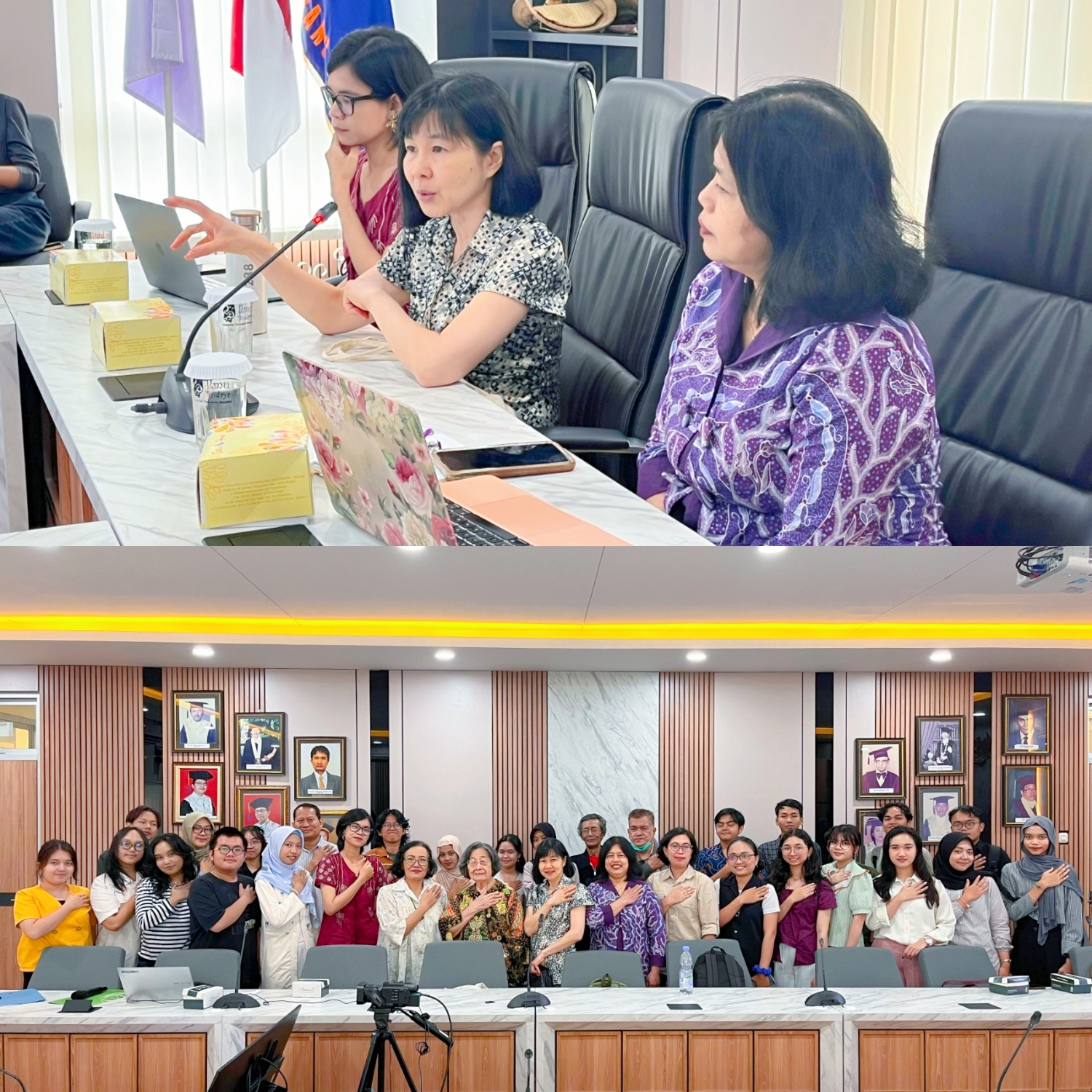 Visiting Professor bersama Dr. Soe Tjen Marching dari The School of Oriental and African Studies (SOAS), University of London.