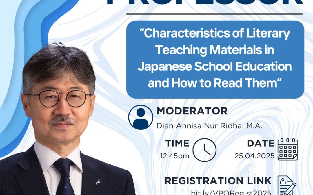 FIB Undip Hadirkan Prof. Junsaburo Kamitani dalam Kuliah Umum Prodi BKJ