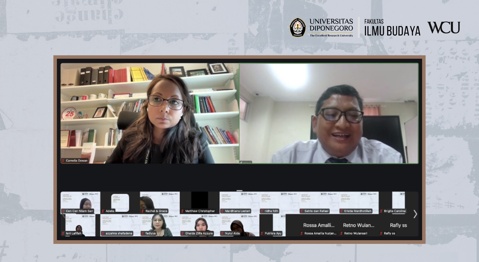 Visiting Professor Bersama Dr. Camelia Dewan dari Uppsala University, Swedia.