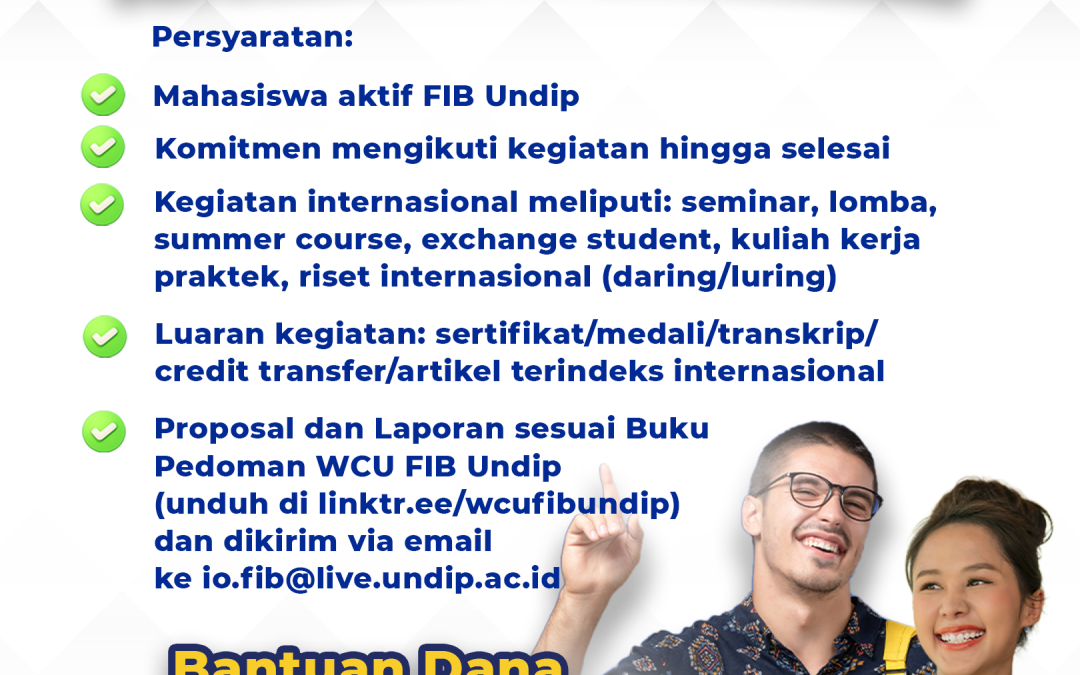 FIB Undip Buka Kesempatan Mahasiswa untuk Go Internasional melalui Proposal World Class University 2025