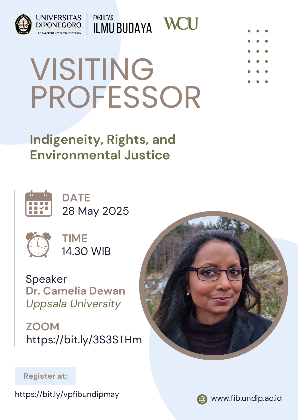 Visiting Professor Bersama Dr. Camelia Dewan dari Uppsala University, Swedia.