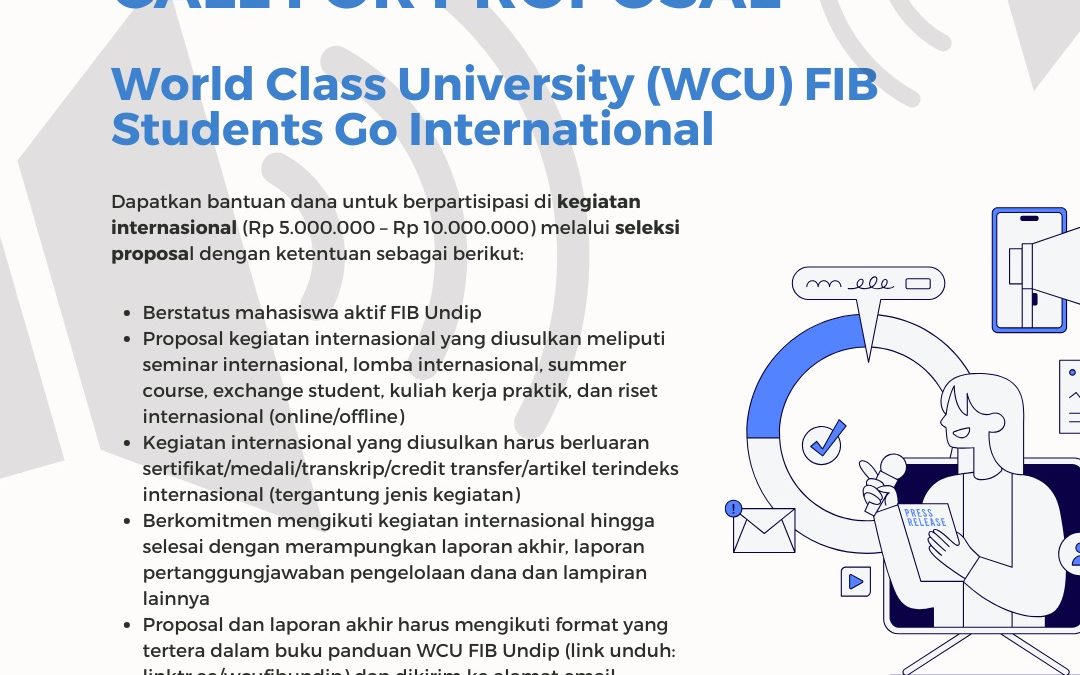 FIB Undip Buka Kesempatan Mahasiswa untuk Go Internasional melalui Proposal World Class University 2025