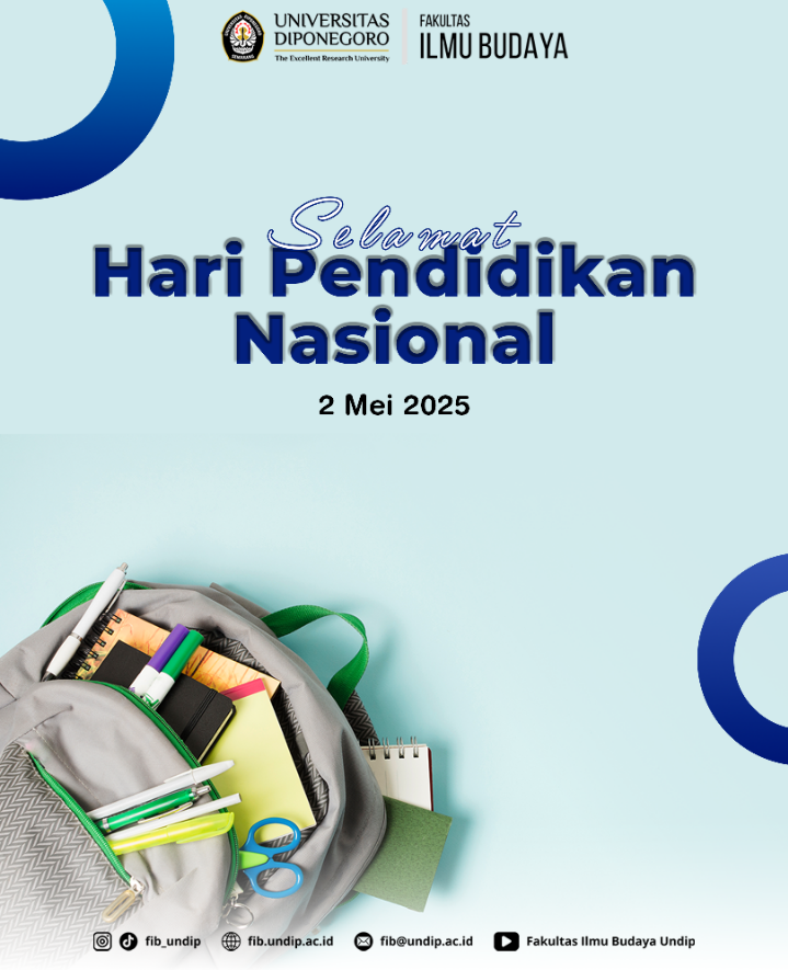 FIB Undip Mengucapkan Selamat Hari Pendidikan Nasional 2025.