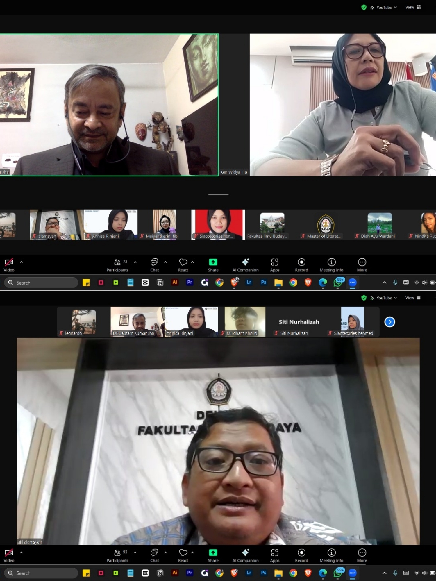 Visiting Professor FIB Undip Bersama Gautam Kumar Jha, Ph.D. dari India.