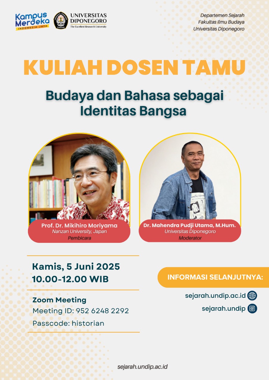 Visiting Professor Bersama Prof. Dr. Mikihiro Moriyama dari Nanzan University, Jepang.