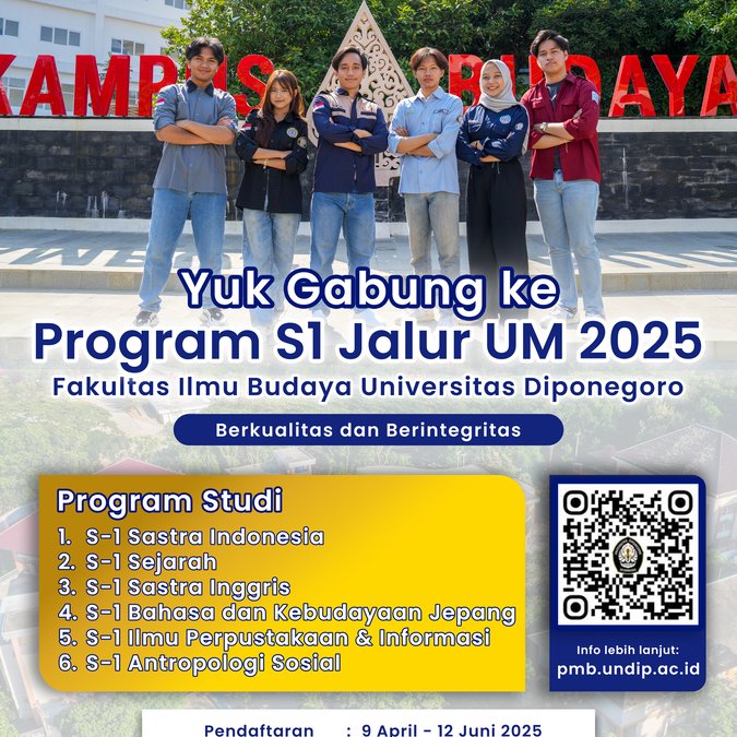 Join the 2025 Undergraduate Program (UM Pathway) at FIB Undip: It’s Time to Study at a Faculty of Quality and Integrity!