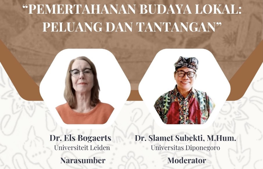 Departemen Sejarah FIB Undip sukses menggelar kuliah umum yang mengangkat tema, “Pemertahanan Budaya Lokal: Peluang dan Tantangan”.