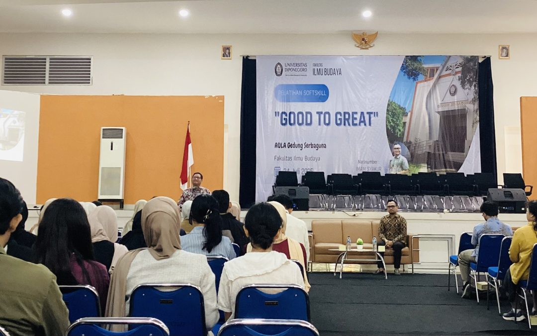 FIB Undip sukses menggelar pelatihan softskill untuk calon wisudawan Undip ke-179 pada Kamis, 24 Juli 2025 di Aula Gedung Serbaguna (GSG) FIB Undip.