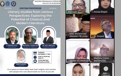 Visiting Professor FIB Undip Hadirkan Perspektif Baru Dalam Kajian Sastra Klasik dan Modern
