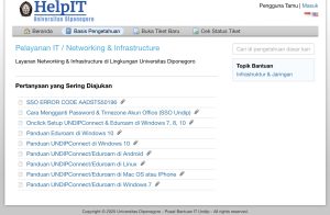 UNDIP Permudah Akses Internet Melalui Layanan Helpdesk IT, Simak Panduan Berikut Ini!