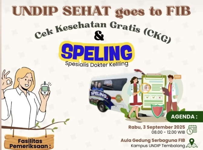 UNDIP SEHAT Goes to FIB: UPT K3L Gelar Cek Kesehatan Gratis di FIB Undip