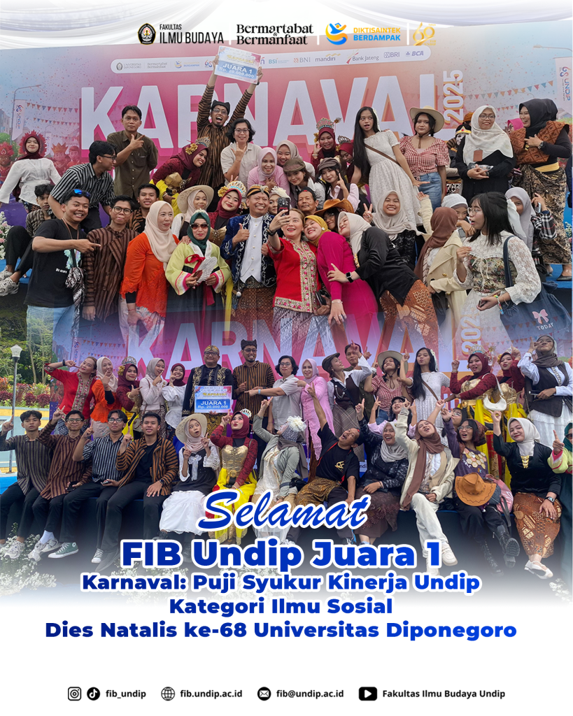 FIB Undip Sukses Raih Juara 1 Karnaval Penutupan Dies Natalis ke-68.