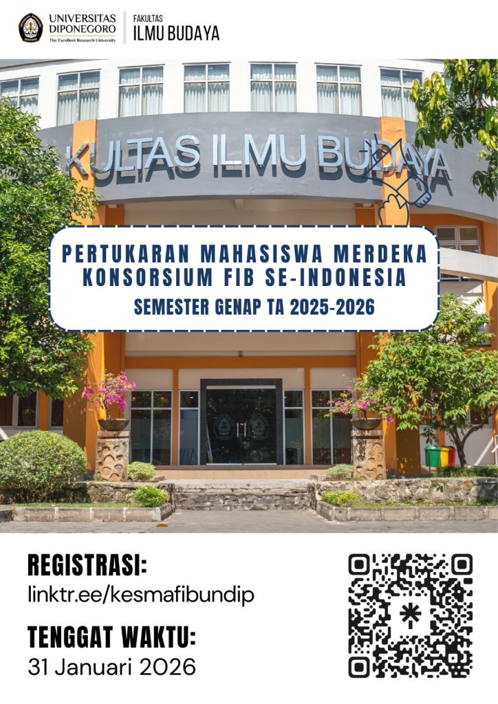 Pertukaran Mahasiswa Merdeka Konsorsium FIB se-Indonesia Semester Genap 2025–2026. (Foto: Humas FIB Undip).