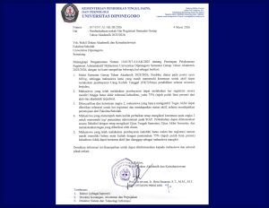 Her Registrasi Semester Genap 2025/2026 bagi Mahasiswa Undip. (Foto: Humas FIB Undip)