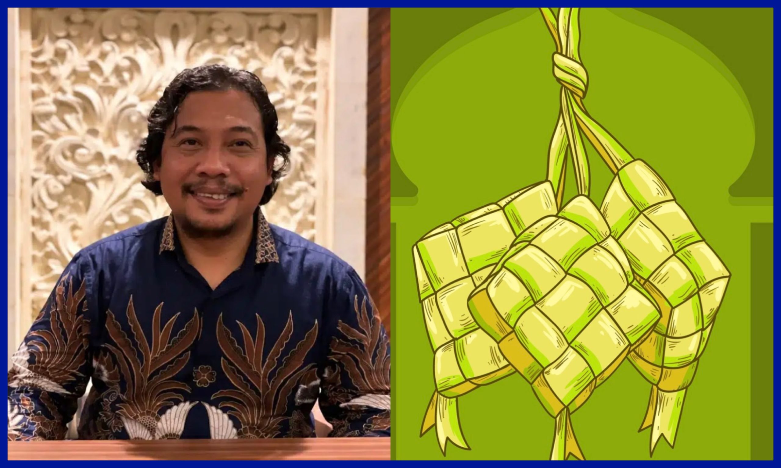 Kiri- Dr. Sukarjo Waluyo, S.S., M.Hum. (Foto: Undip) & Kanan - Ilustrasi Ketupat (Foto: Freepik)