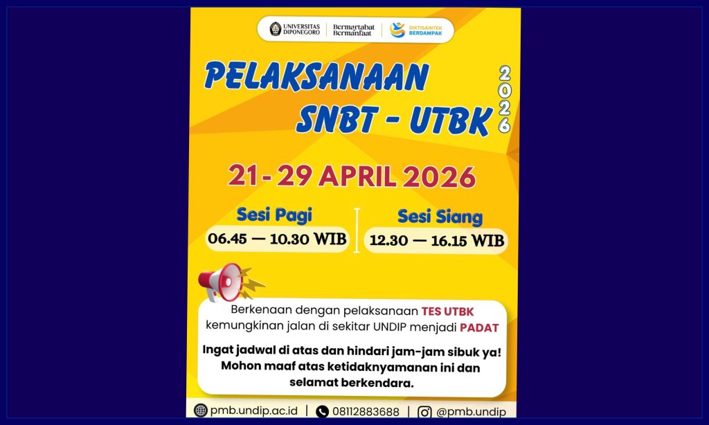 UTBK SNBT 2026 di Undip. (Foto: Instagram @undip.official)