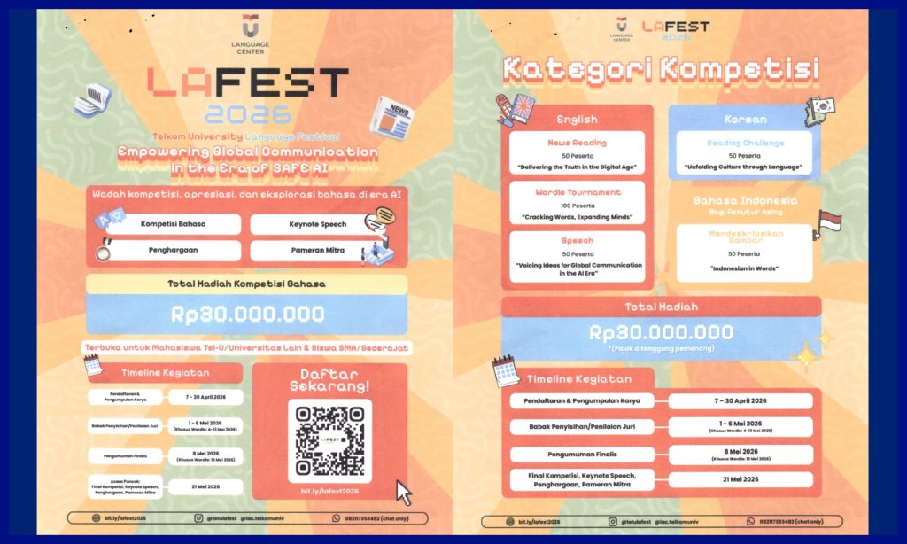 Telkom University LAFEST 2026. (Photo: Humas FIB Undip)