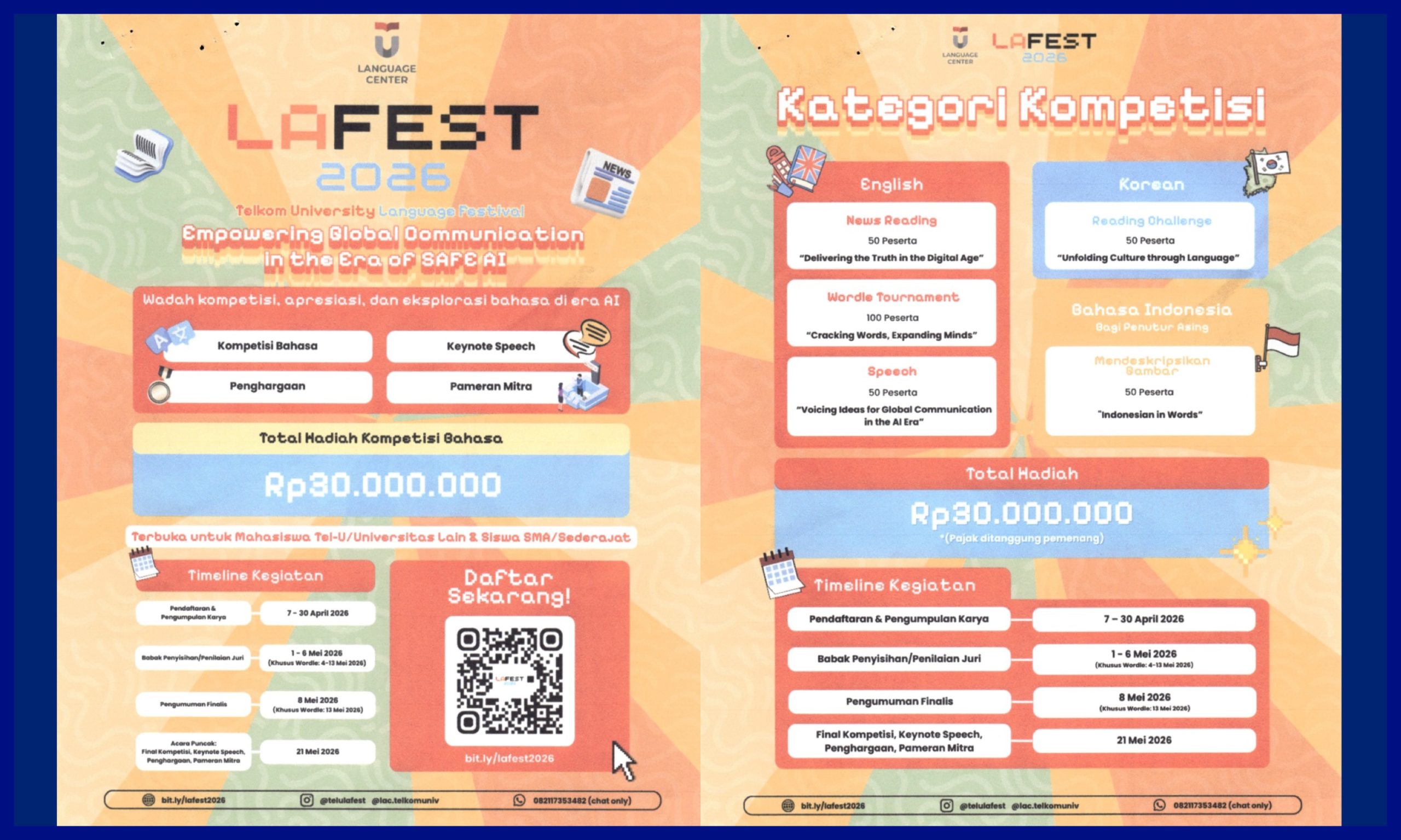 Telkom University Language Festival 2026. (Foto: Humas FIB Undip)