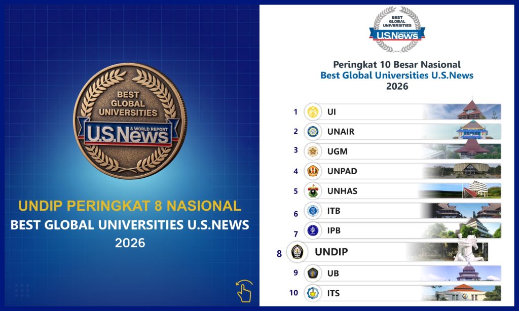 Undip Ranked 8th Nationally in the ranking of Best Global Universities U.S. News 2026. (Photo: Instagram @undip.official)