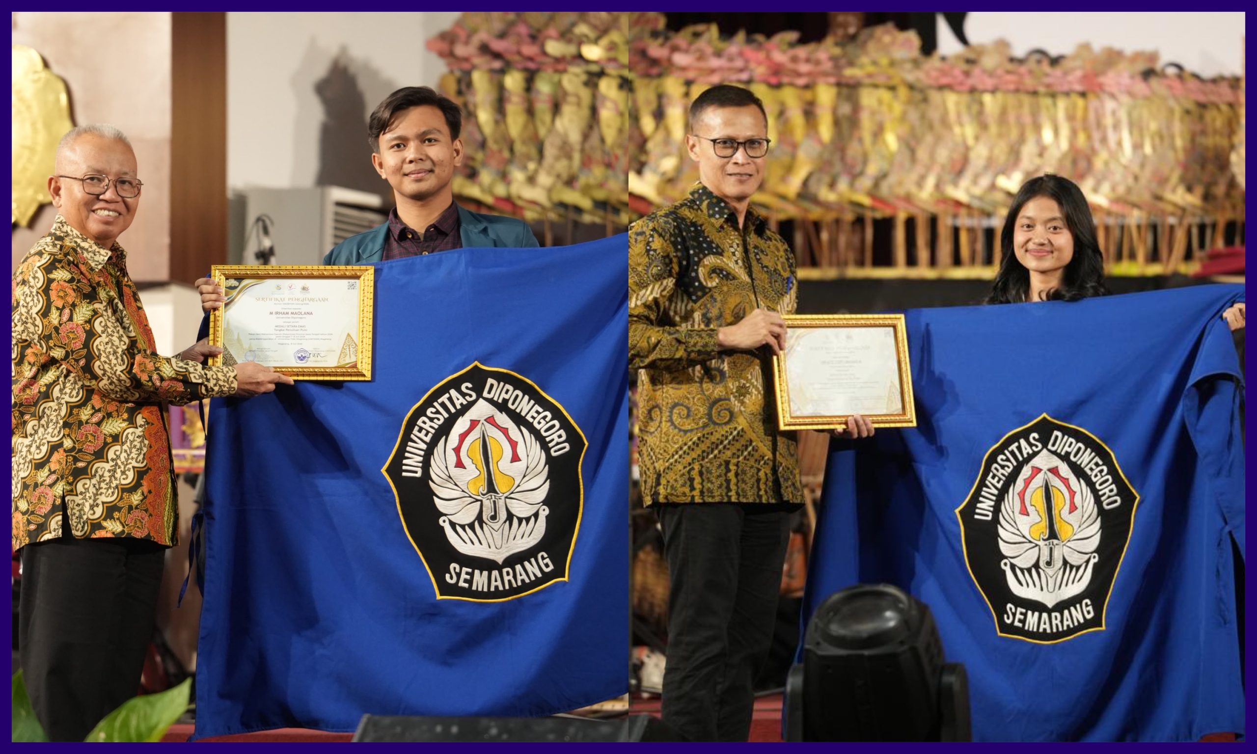 Dua Mahasiswa FIB UNDIP Juara 1 PEKSIMIDA Jateng 2026. (Foto: Humas FIB Undip)