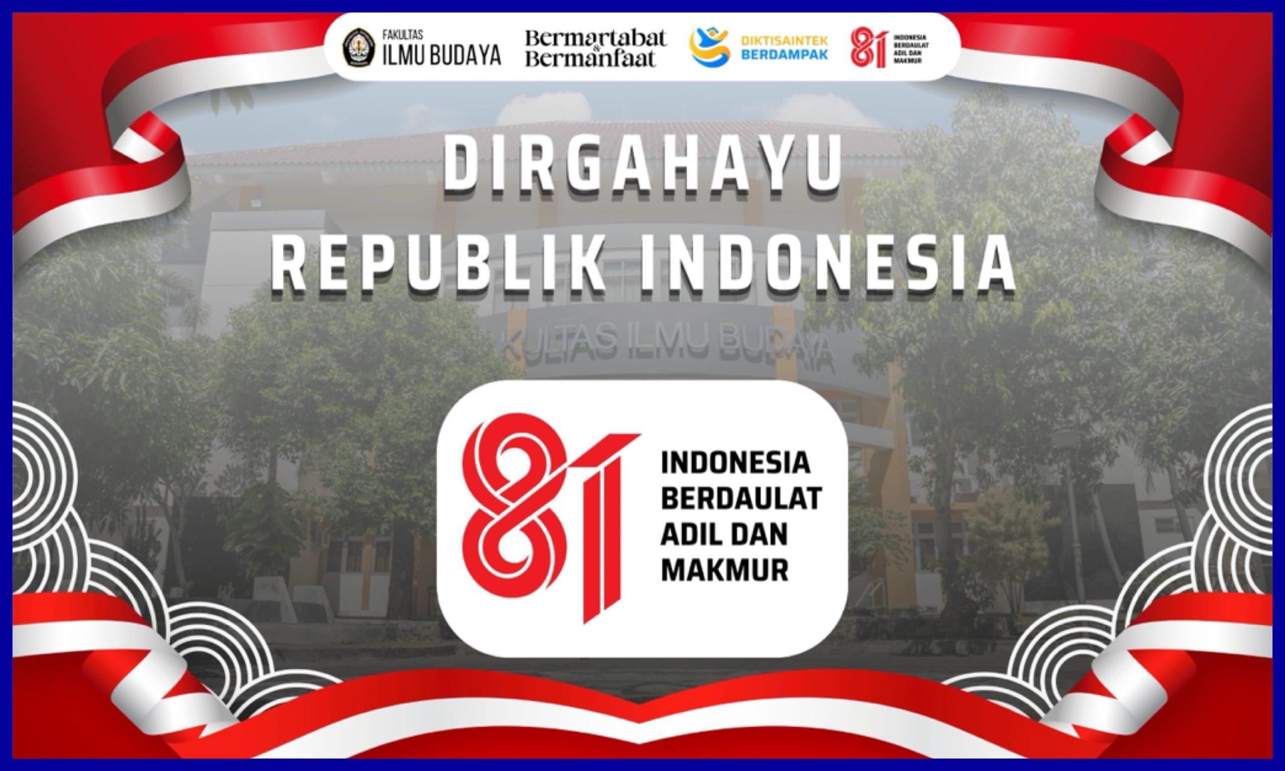 HUT ke-81 RI di FIB UNDIP. (Foto: Humas FIB Undip)