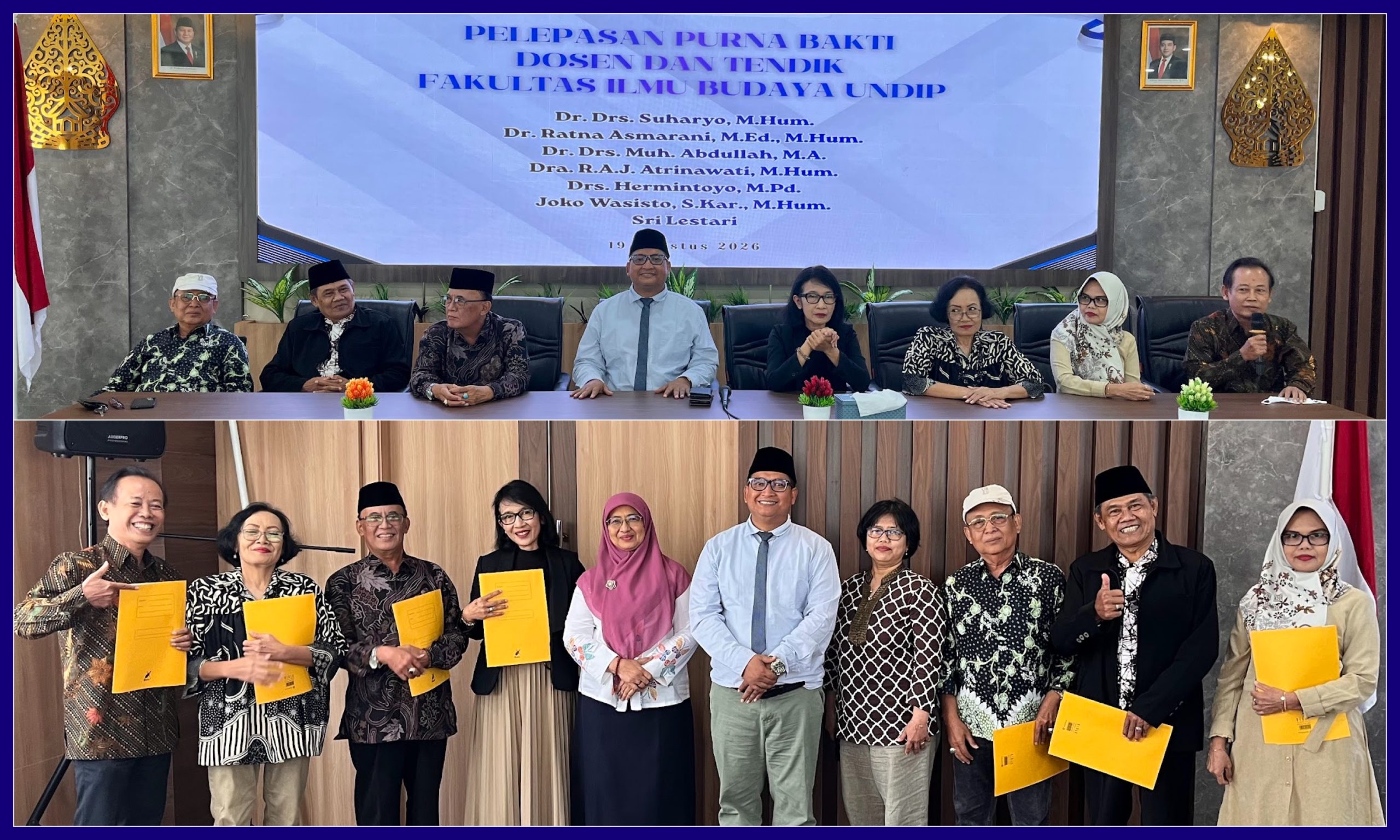 FIB Undip Holds the Release of Full Service of Lecturers and Tendik on August 19, 2026. (Photo: Humas FIB Undip)
