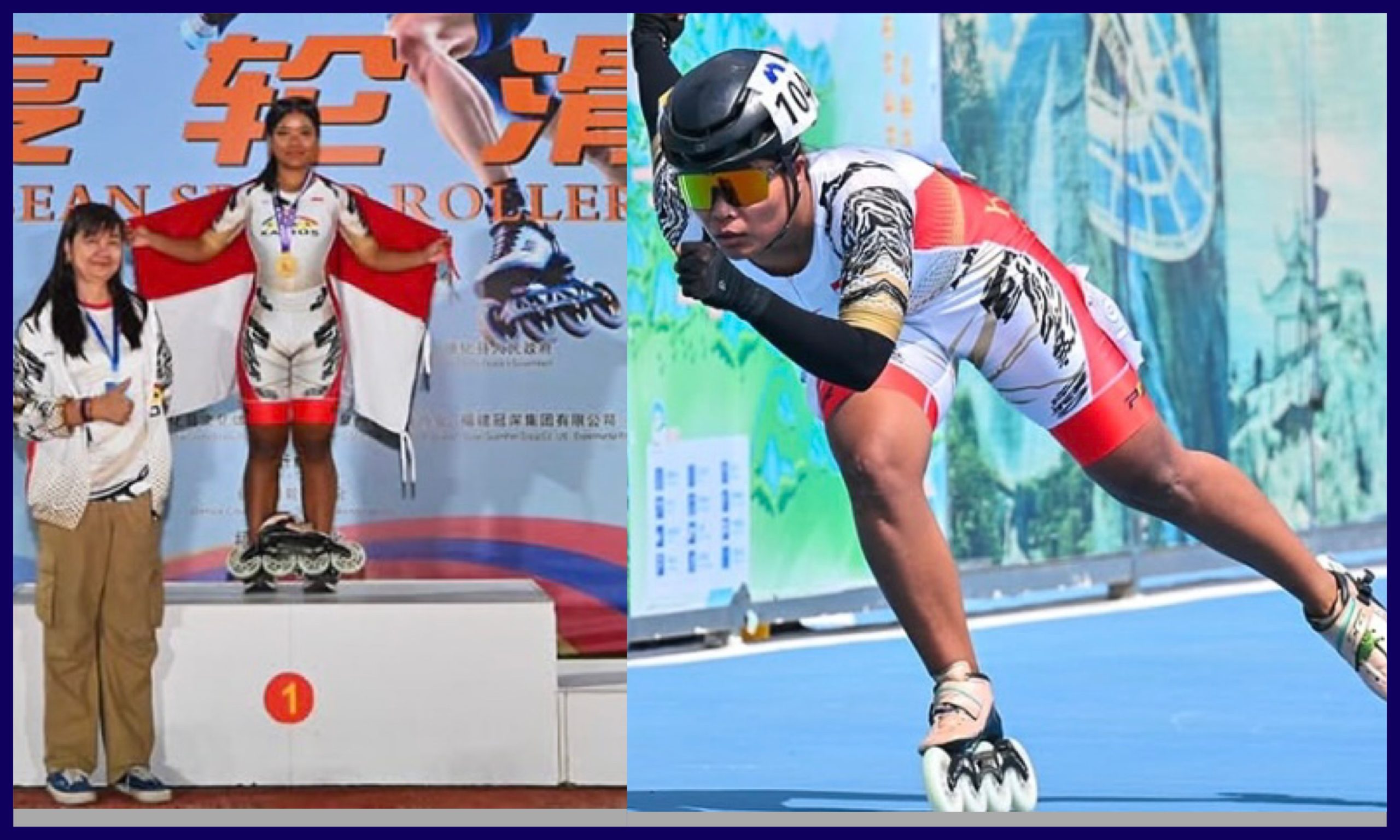 Mahasiswa Sastra Inggris FIB UNDIP Borong 3 Medali Emas di Ajang Sepatu Roda Internasional China. (Foto: Humas FIB Undip)