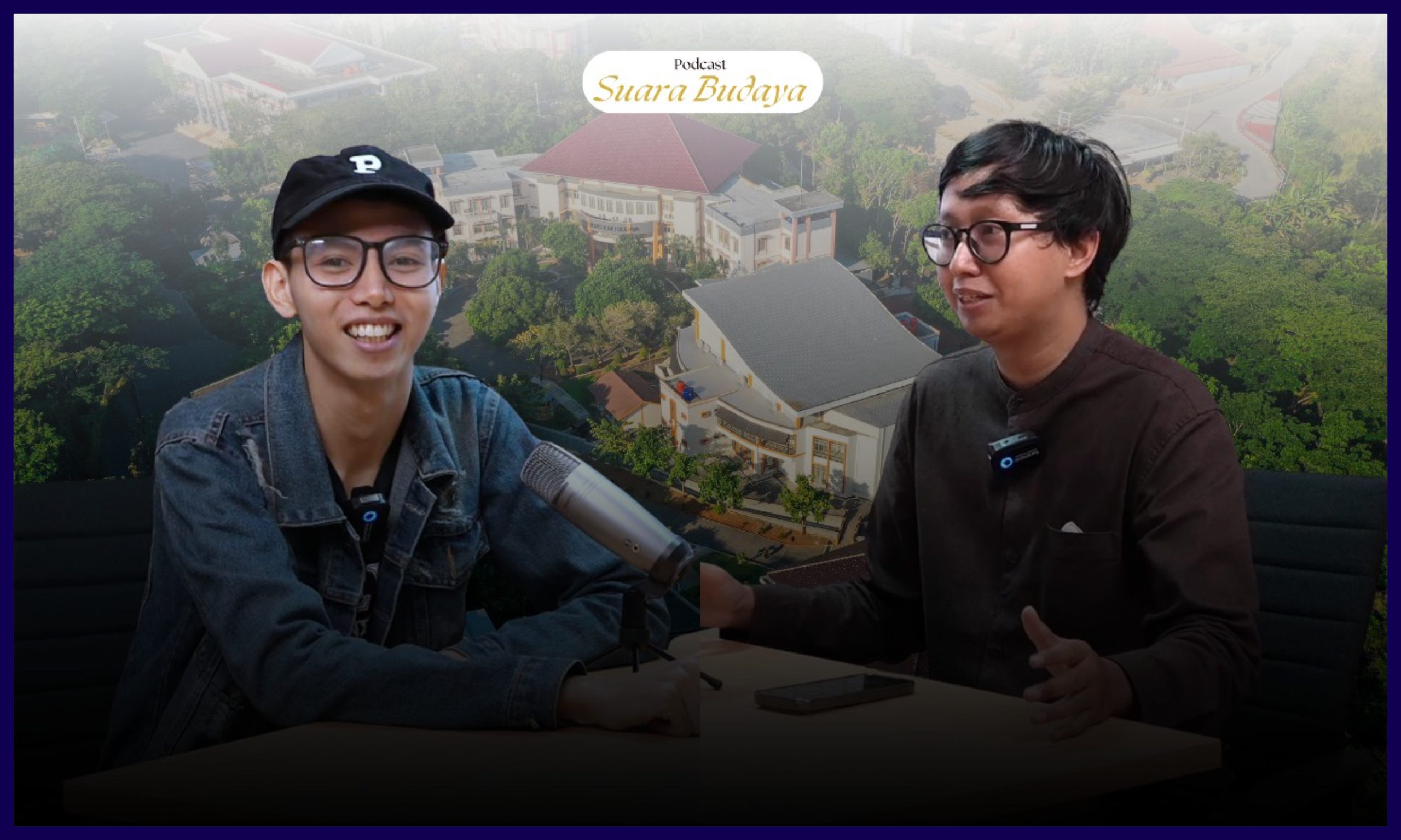 Podcast Suara Budaya Bersama Arnold Julio Libero Mahasiswa Sastra Inggris FIB Undip. (Foto: Humas FIB Undip)