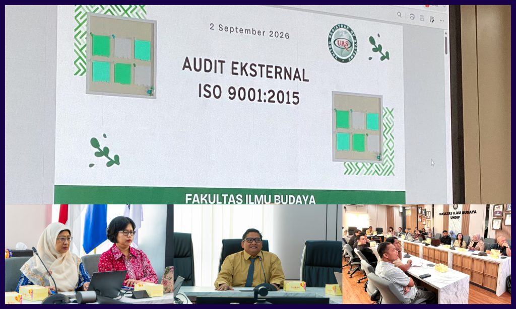 FIB UNDIP Jalani Audit ISO dari United Registrar of Systems (URS) Pada Rabu 2 September 2026. (Foto: Humas FIB Undip)