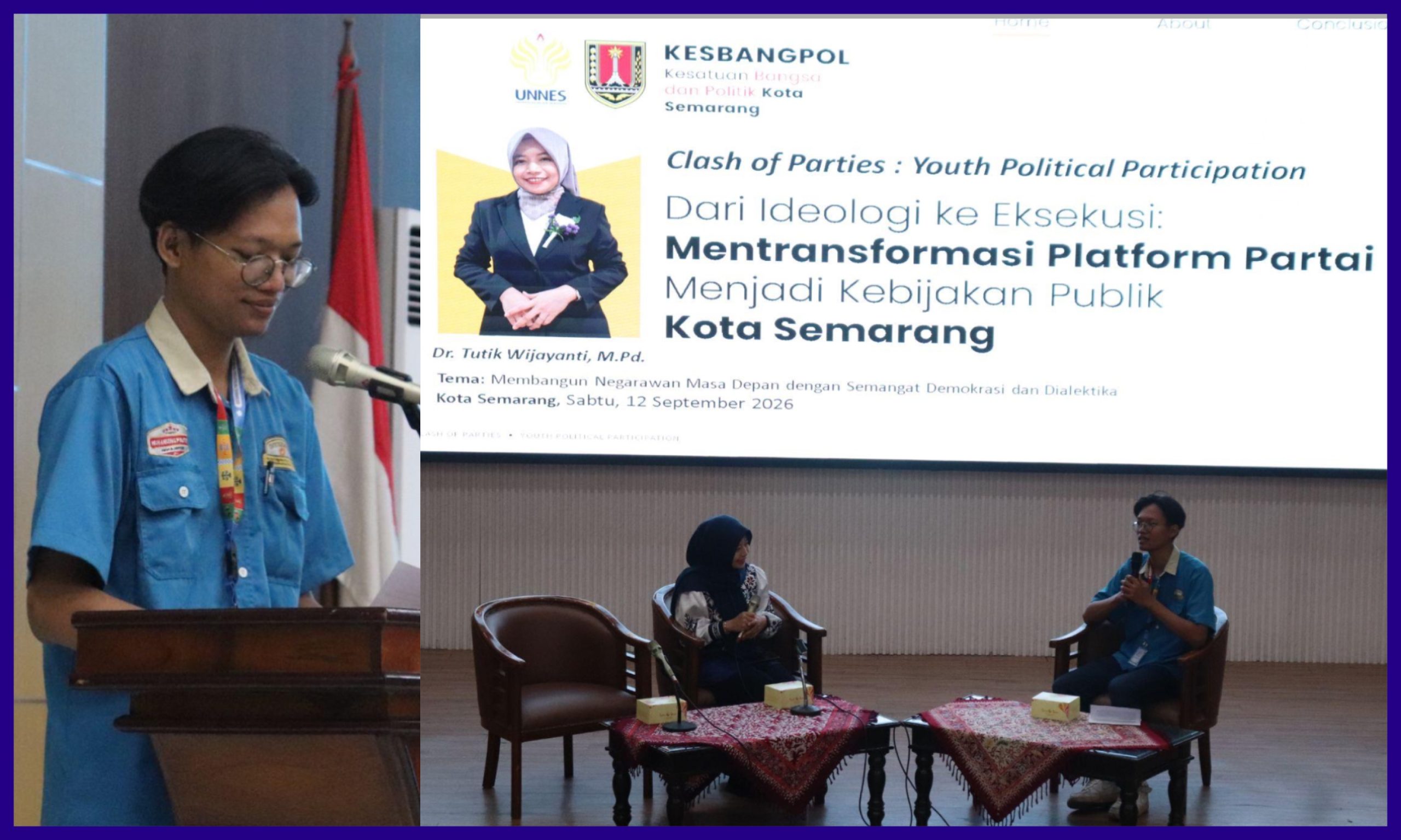 Mahasiswa Antropologi Sosial FIB UNDIP Pimpin Inovasi Edukasi Politik. (Foto: Humas FIB Undip)