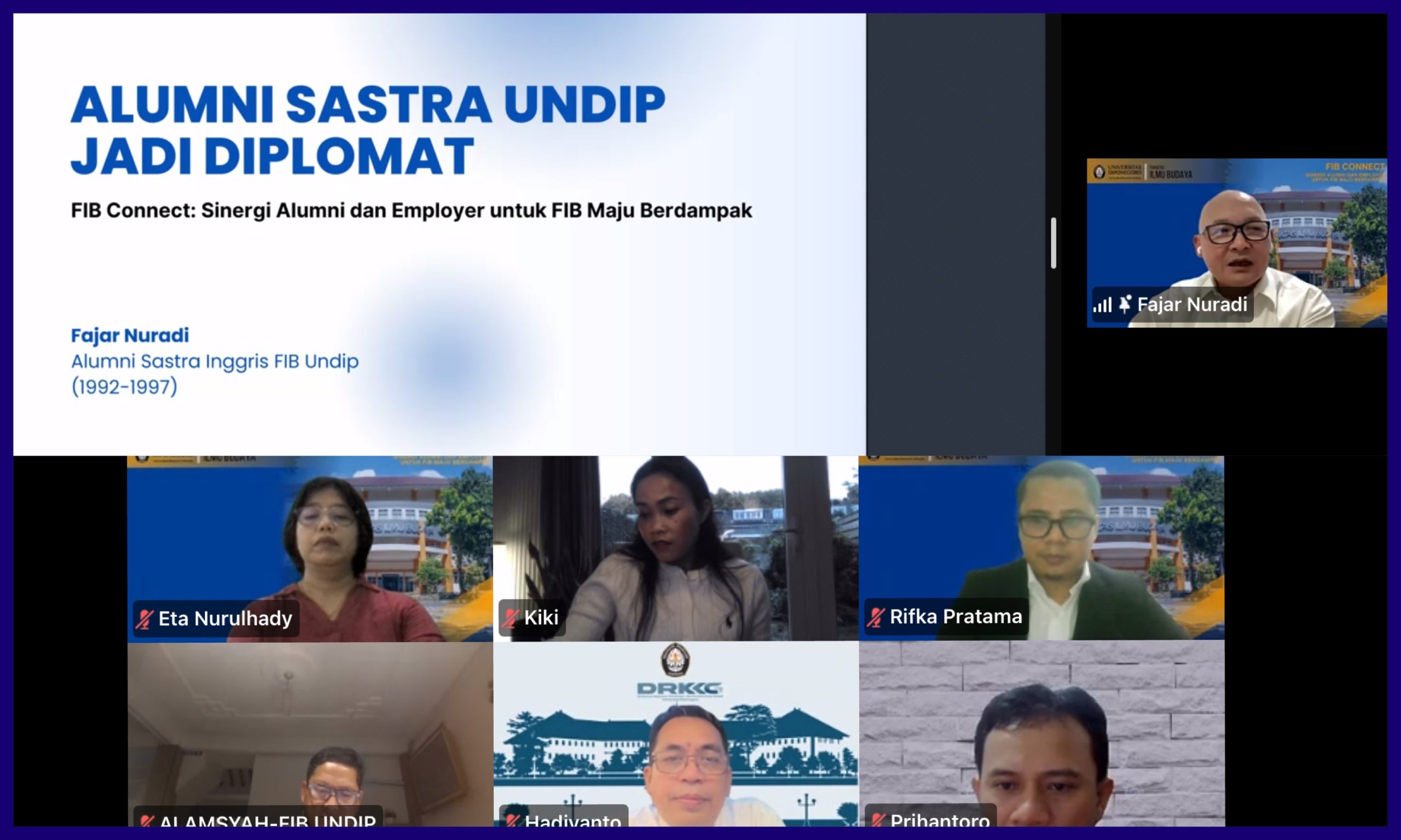 Alumni FIB Undip: Fajar Nuradi, Asisten Deputi Kemenko Pangan. (Foto: Humas FIB Undip)