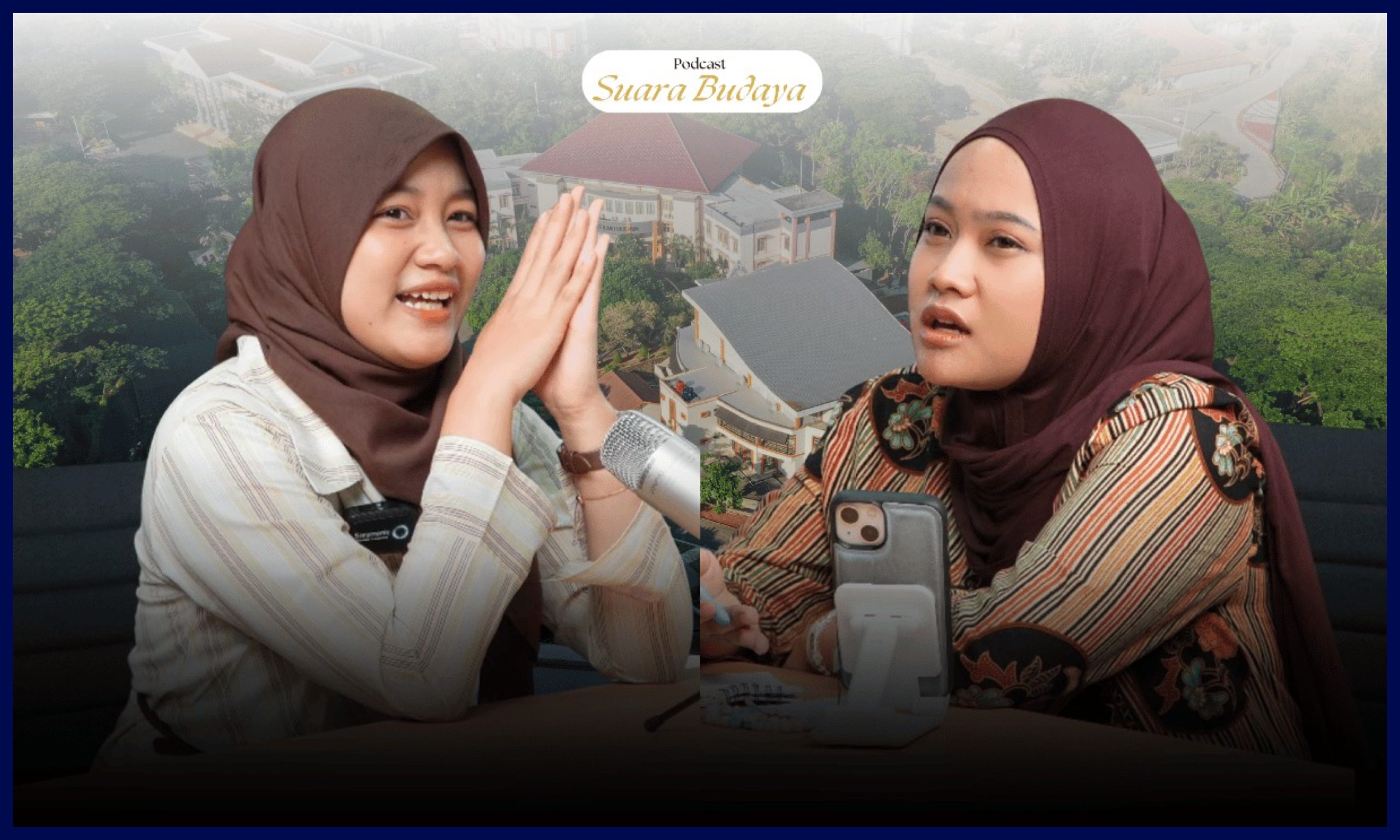 Podcast Suara Budaya Bersama Ervina Mahasiswa Sastra Indonesia FIB Undip Episode 2. (Foto: Humas FIB Undip)